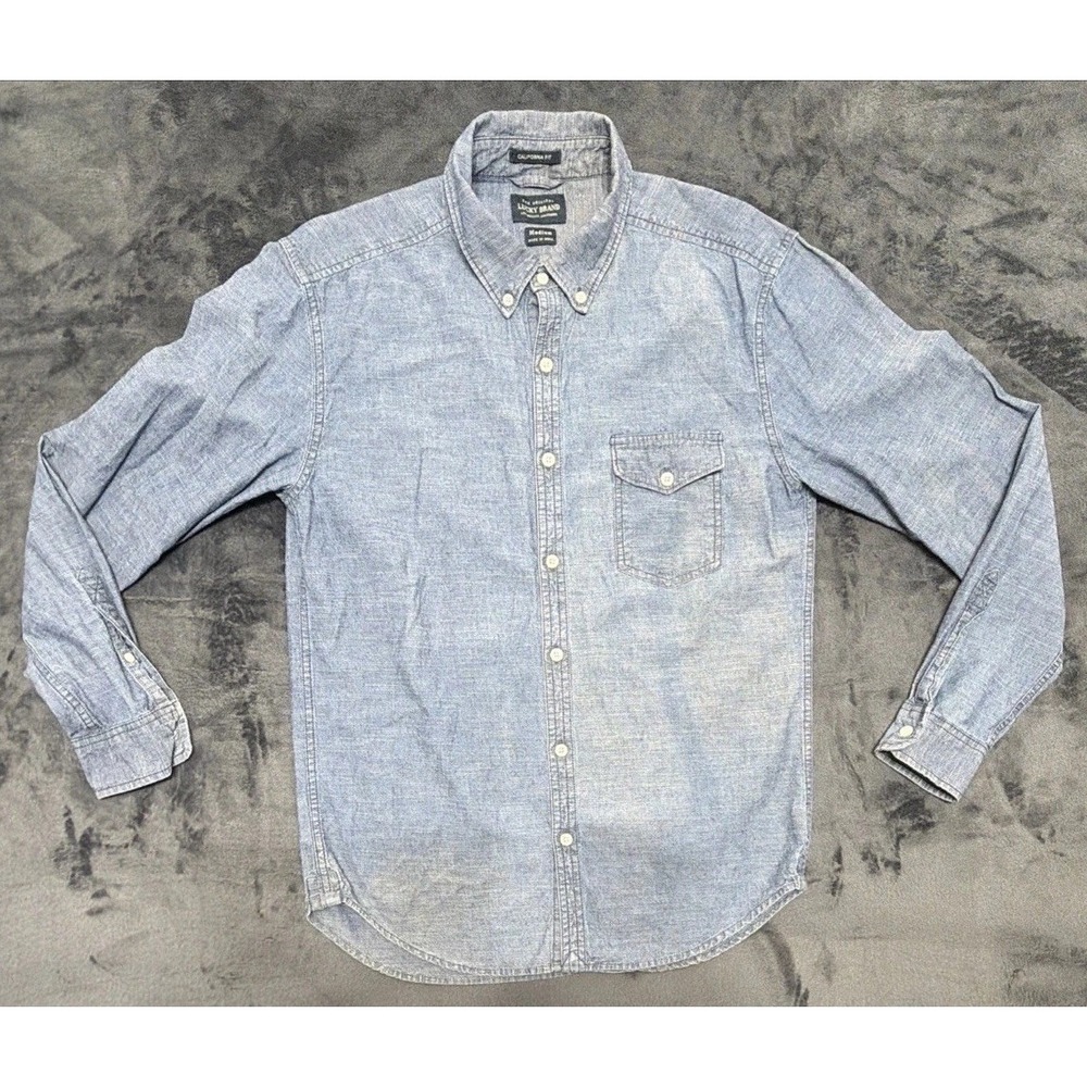 Lucky Brand Denim Button Up Long Sleeve Men's California Fit Sz. Medium.